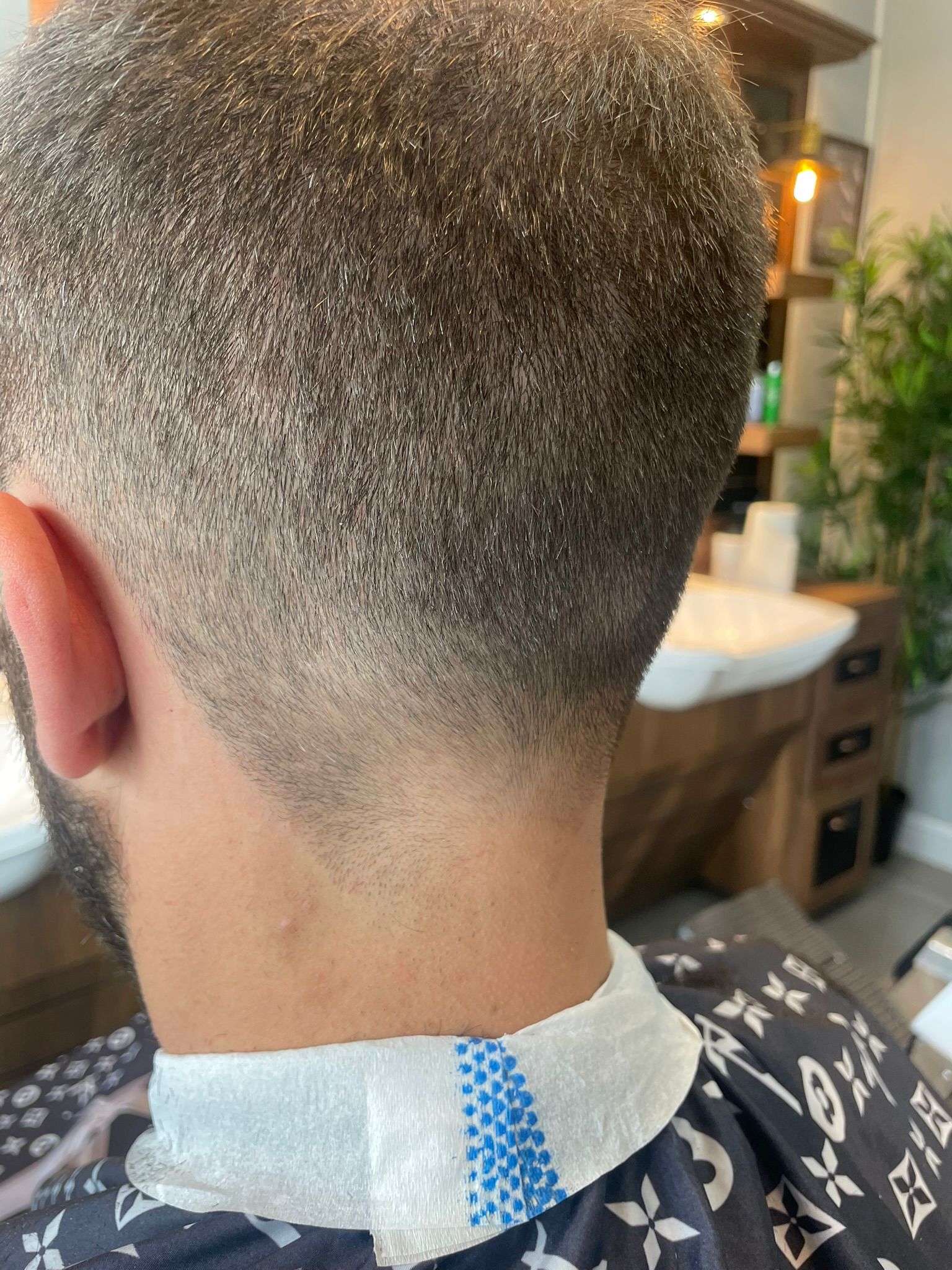 Haircut styling at Hooley Barbers